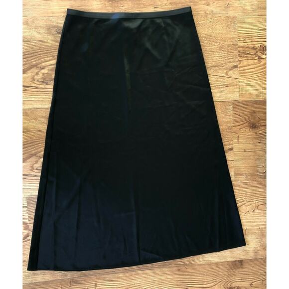 Polo Ralph Lauren Amla Bias Cut Satin Midi Skirt In Polo Black Size 14 $298 - Picture 11 of 15